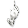 Antiqued 3-D Praying Hands Charm