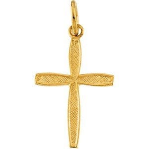 14K Yellow Gold Child's Cross Pendant