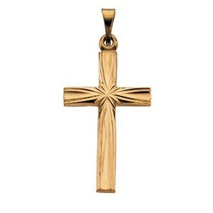 14K Yellow Gold Cross Pendant