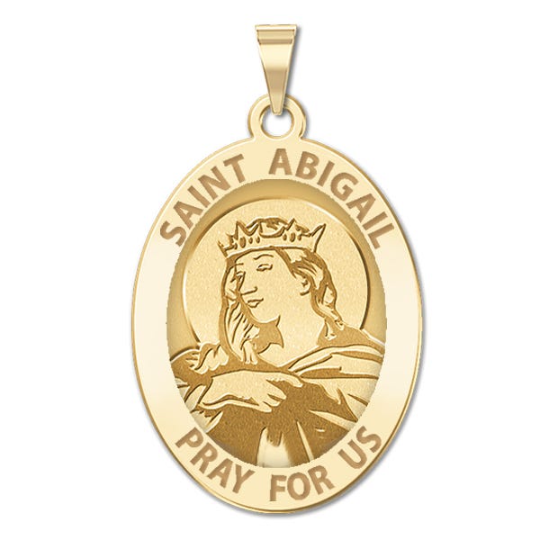 Saint Abigail Religious Medal - Oval