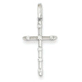 14K White Gold Diamond Cross Pendant
