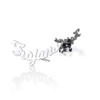 Pair of Usc Trojan Script Earrings