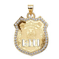 Personalized Police Badge with Your Number & Department with Diamonds