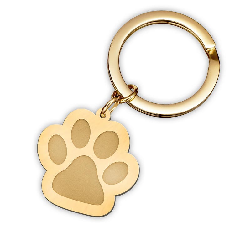 Dog Paw Print Keychain