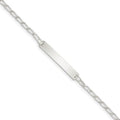 Custom Engraved Sterling Silver Children's Open Link ID Bracelet