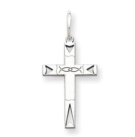 Laser Designed Arrow-Tip Cross Pendant