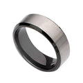 Titanium Black Plated Approx. 0.31 Inch Brushed Wedding Band