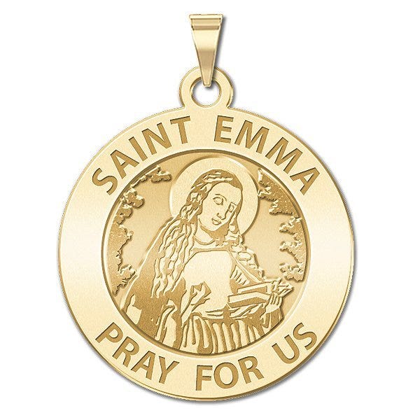Saint Emma Round Religious Medal