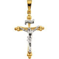 Two-Tone Crucifix Pendant
