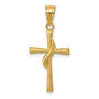 Polished Ribbon Cross Pendant
