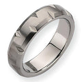 Titanium Notched Approx. 0.24 Inch Satin Wedding Band