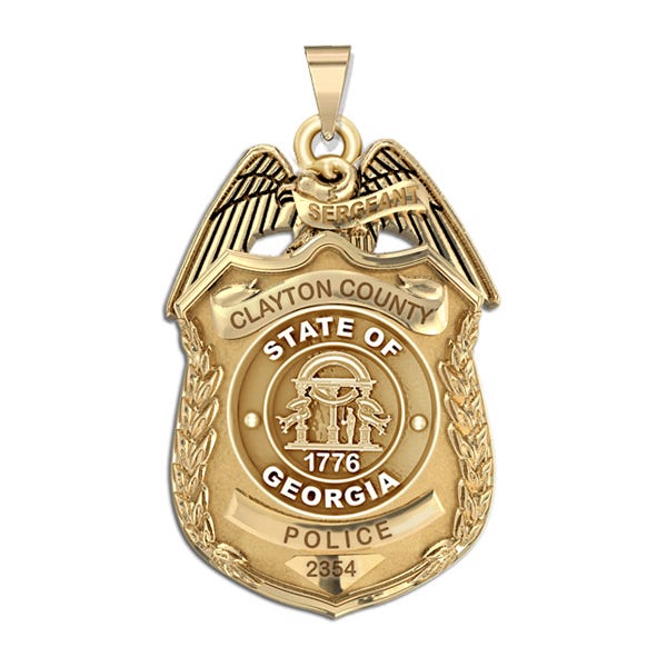 Personalized Georgia Police Badge with Your Name, Rank, Number & Department