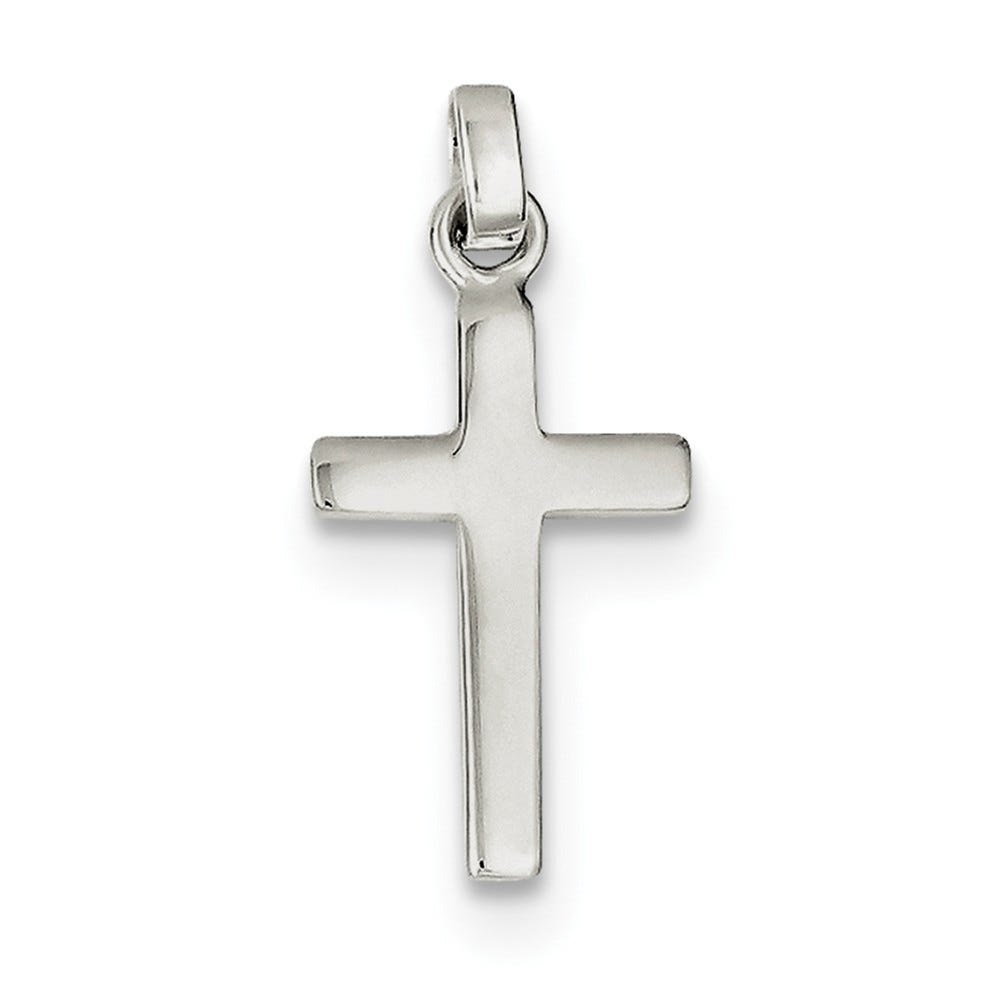 Sterling Silver Polished Cross Charm