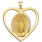 Miraculous Medal Heart Shaped Cut-Out