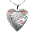 Love With Rose Heart Photo Locket