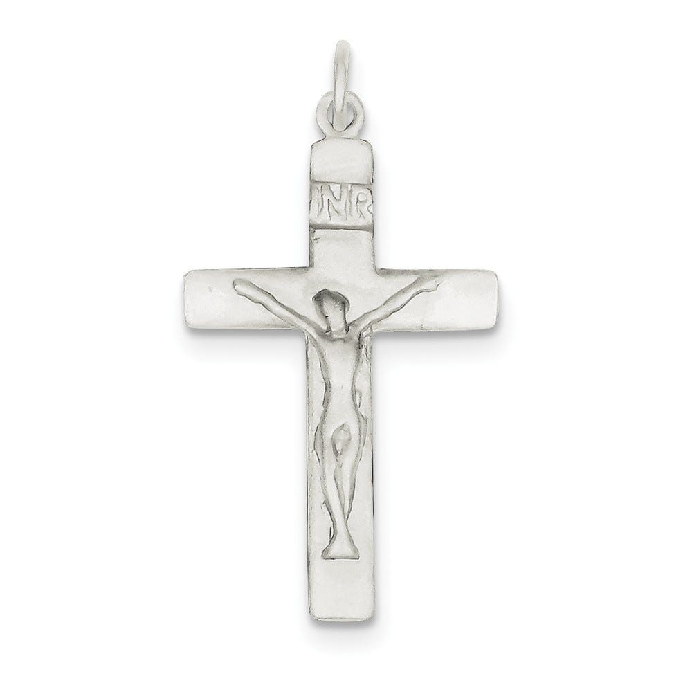 Satin Inri Crucifix Pendant