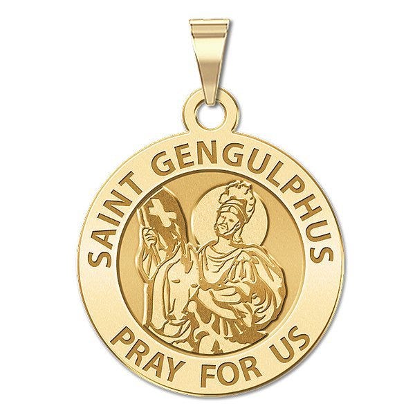 Saint Gengulphus Round Religious Medal