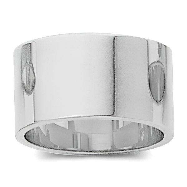 14K White Gold Approx. 0.39 Inch Flat Wedding Band