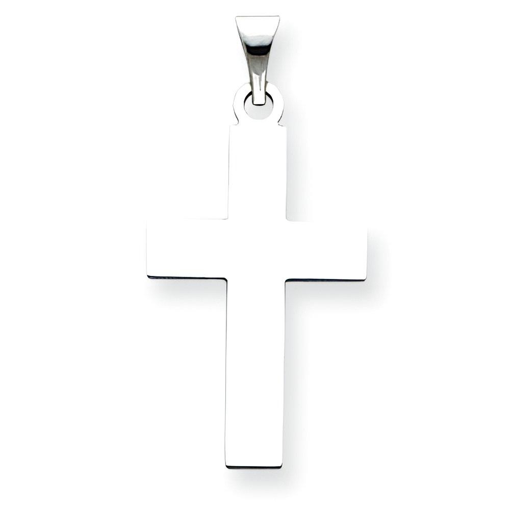 14K White Gold Cross Pendant