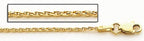 14K Yellow Gold 1.8mm Parrisan Wheat Chain