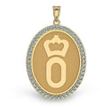 German Oldenburg Diamond Studded Horse Breed Oval Medal