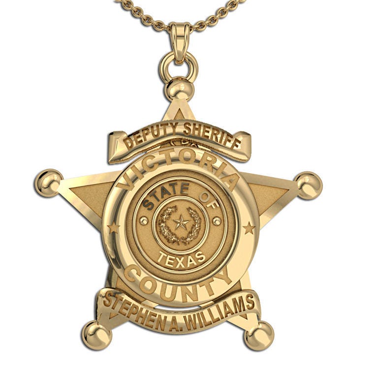 Personalized Texas Sheriff Badge with Name, Rank & Department