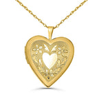 14K Gold Filled Love Heart Photo Locket