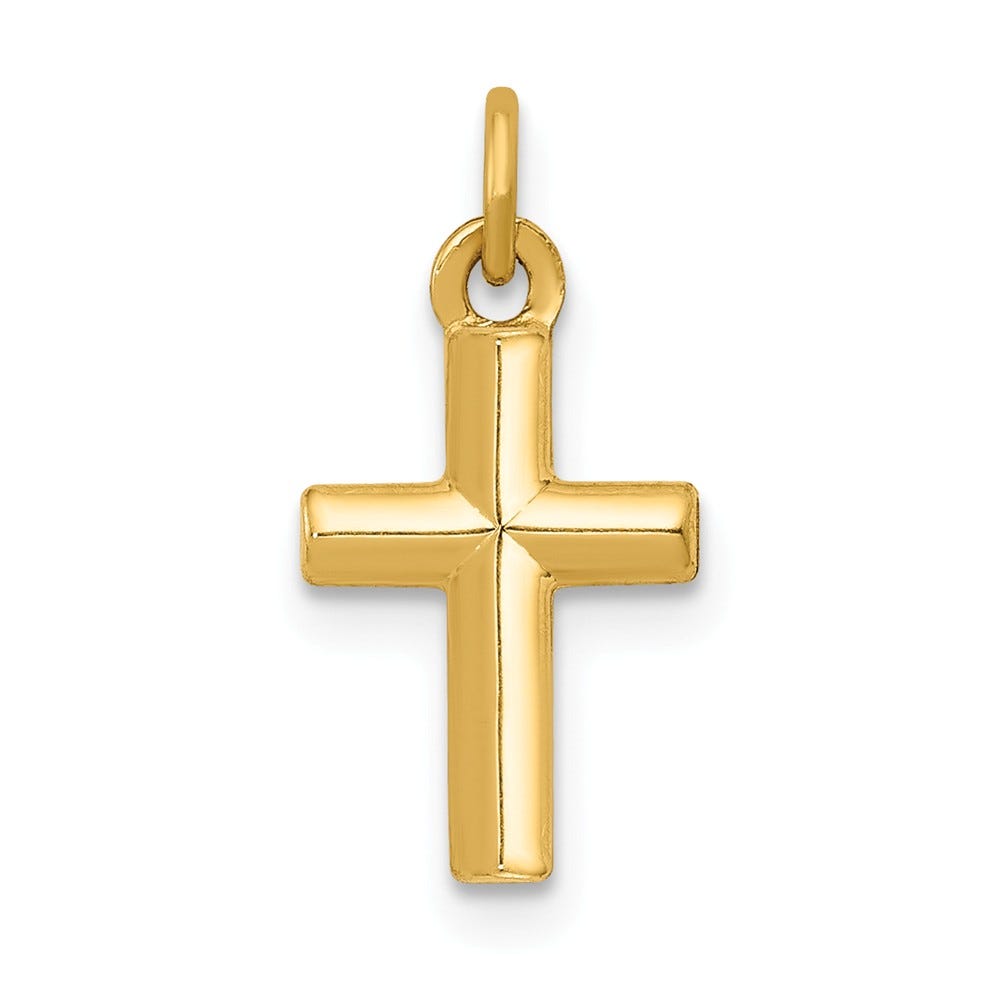 14K Polished Cross Pendant