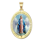 Miraculous Medal Color Oval Pendant
