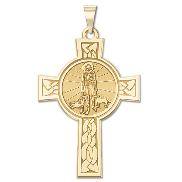 Saint Lazarus Cross Religious Medal