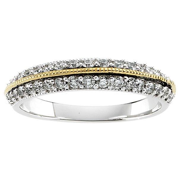 Two Tone Bridal Anniversary Band
