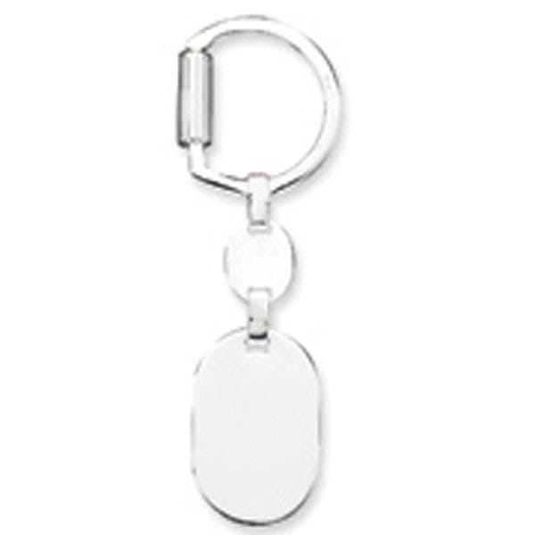Engravable Sterling Silver Keychain