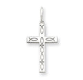 Laser Designed Oval-Link Cross Charm