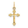 Small Diamond-Cut Budded Cross Pendant
