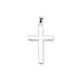 14K White Gold Florentine Cross Pendant