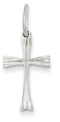 Sterling Silver Flared Ends Cross Pendant