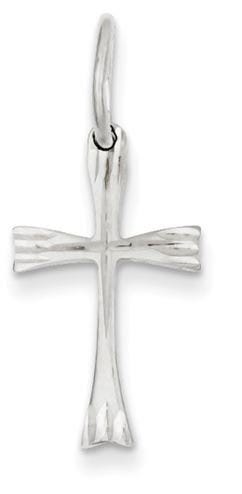 Sterling Silver Flared Ends Cross Pendant