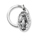 Miraculous Medal Pewter Religious Keychain