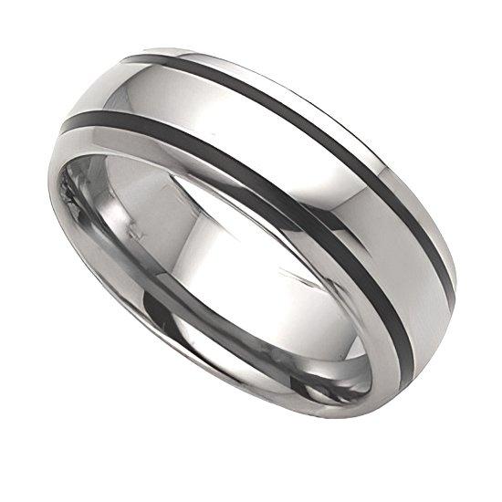 Dura Tungsten Enameled Approx. 0.31 Inch Polished Wedding Band