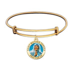 Saint Mother Teresa Expandable Bracelet Embossed or Color