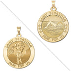 Girl Swimmers - Saint Sebastian Doubledside Sports Religious Medal