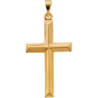 Center-Rib Cross Pendant