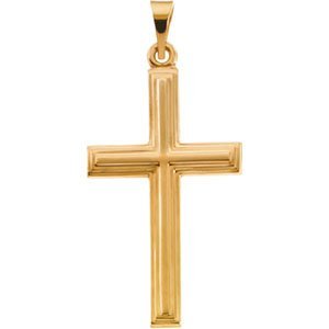 Center-Rib Cross Pendant
