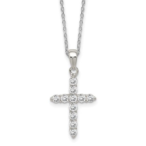 Cubic Zirconia Cross Pendant