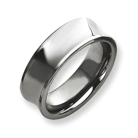 Tungsten Concave Approx. 0.31 Inch Polished Wedding Band