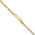 Custom Engraved 14K Gold Women's Curb Link ID Bracelet