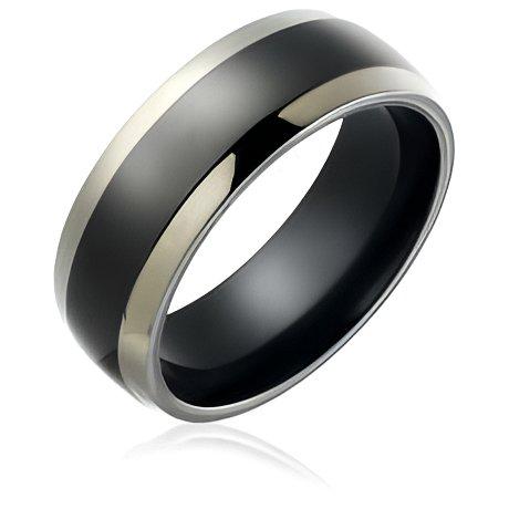 Titanium Two-Tone Approx. 0.28 Inch Polished Wedding Band
