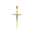 14K Two-Tone Crucifix Pendant