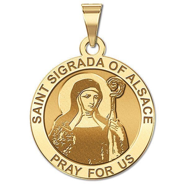 Saint Sigrada of Alsace Religious Medal