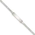 Custom Engraved Sterling Silver Children's Heart Cutout ID Bracelet